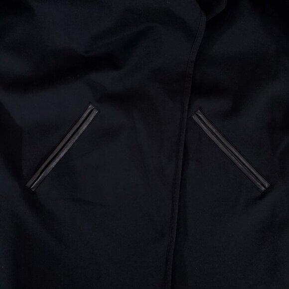 Spanx Womens Small Drape Front Jacket Very Black Convertible Faux Leather 50176R - Picture 11 of 16